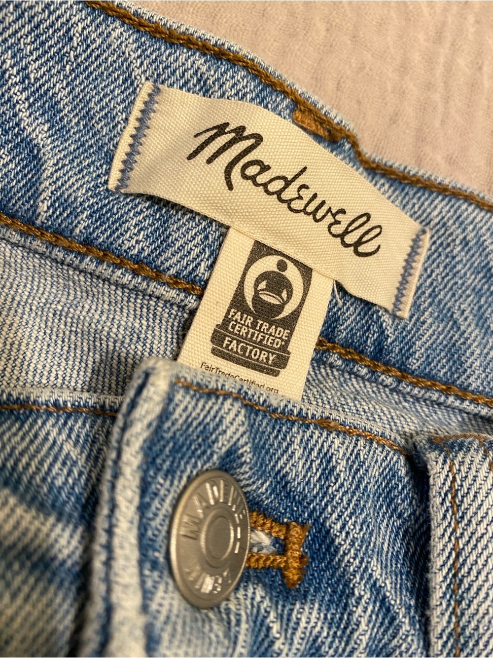 Madewell The Perfect Vintage Wide Leg Crop Blue Jeans . Size 26 . Style No603 - Picture 10 of 12